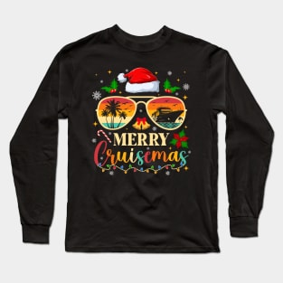 Merry Cruisemas Christmas Santa Cruise Retro Long Sleeve T-Shirt